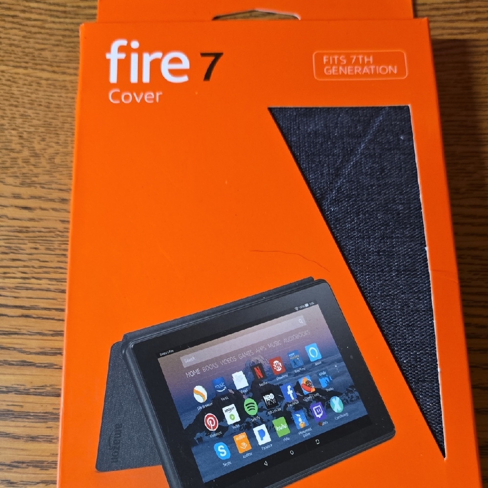 Amazon Fire 7 Cover - Orange and Black